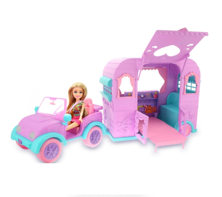 Sparkle Girlz Dukke med jeep og campingvogn (100176) i gruppen LEKER, BARN OG BABY / Leker / Dukker & tilbehør hos TP E-commerce Nordic AB (C91213)