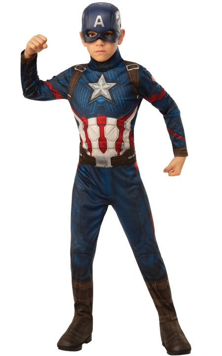 Rubies Kostyme - Captain America (140 cm) i gruppen LEKER, BARN OG BABY / Leker / Masker og kostymer hos TP E-commerce Nordic AB (C91260)