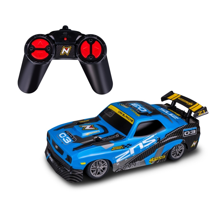 Nikko 1:18 Street Racers Blå (10462) i gruppen LEKER, BARN OG BABY / Radiostyrt / Radiostyrte biler hos TP E-commerce Nordic AB (C91442)