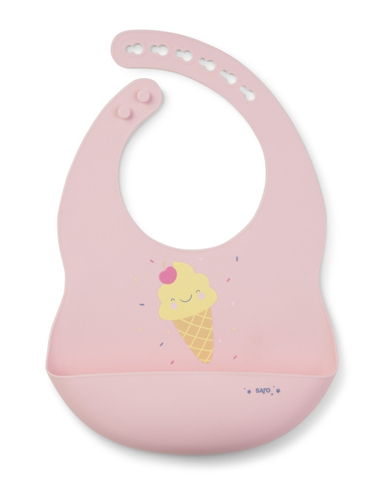 SARO Baby Party Smekke Rosa (SAO16626) i gruppen LEKER, BARN OG BABY / Spise & drikke / Smekker hos TP E-commerce Nordic AB (C91509)