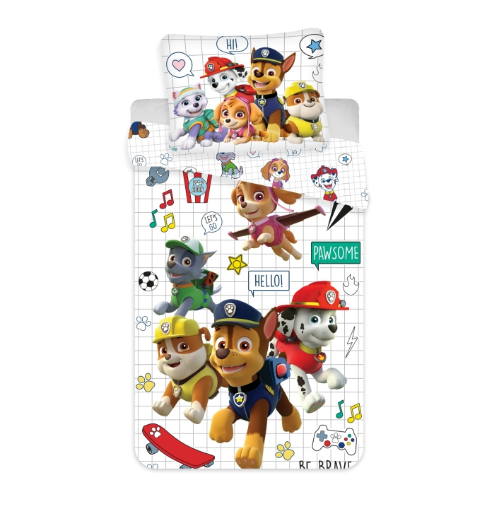 Paw Patrol Bed Linen - Junior Size 100x140 cm - Paw Patrol i gruppen LEKER, BARN OG BABY / Barnetekstiler / Sengetøy / Sengetøy junior hos TP E-commerce Nordic AB (C91696)