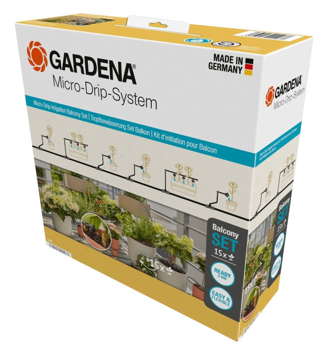 Gardena Mikro-dryppvanningssett for balkong (15 planter) - 15 planter i gruppen HJEM, HUS OG HAGE / Hageprodukter / Annet hos TP E-commerce Nordic AB (C91704)