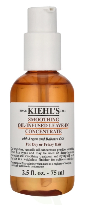 Kiehl\'s Smoothing Oil-Infused Leave-In Concentrate 75 ml i gruppen HELSE OG SKJØNNHET / Hår & styling / Hårpleie / Balsamspray/kur hos TP E-commerce Nordic AB (C91956)