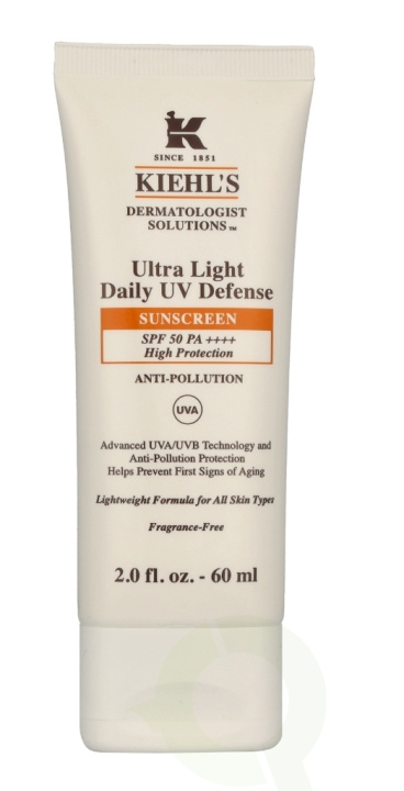 Kiehl\'s D.S. Ultra Light Daily UV Defense Sunscreen SPF50 60 ml Anti-Pollution For All Skin Types i gruppen HELSE OG SKJØNNHET / Hudpleie / Soling / Solkrem hos TP E-commerce Nordic AB (C91957)