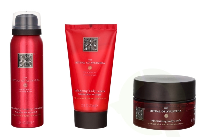 Rituals Trial Ayurveda Set 245 ml Body Scrub 125g/Body Cream 70ml/Foaming Shower Gel 50ml i gruppen HELSE OG SKJØNNHET / Gavesett / Gavesett for henne hos TP E-commerce Nordic AB (C91989)