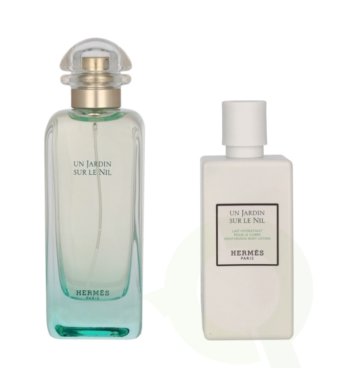 Hermes Un Jardin Sur Le Nil Giftset 180 ml Edt Spray 100ml/Body Milk 80ml i gruppen HELSE OG SKJØNNHET / Gavesett / Gavesett for henne hos TP E-commerce Nordic AB (C92018)