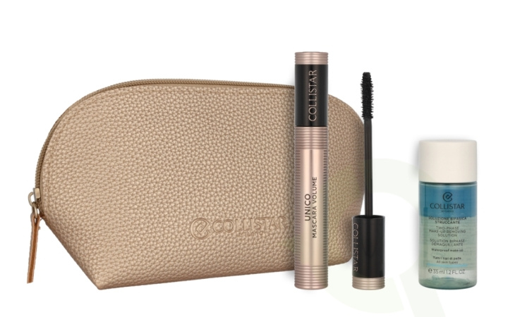 Collistar Mascara Volume Unico Set 48 ml Unico Mascara Black 13ml/Make Up Removing Solution 35ml/Bag i gruppen HELSE OG SKJØNNHET / Makeup / Øyne og øyebryn / Mascara hos TP E-commerce Nordic AB (C92020)