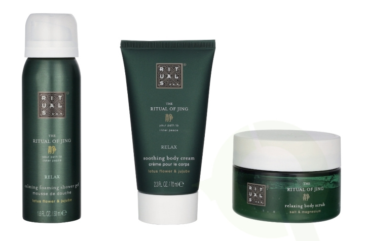 Rituals Trial Jing Set 245 ml Body Scrub 125g/Body Cream 70ml/Foaming Shower Gel 50ml i gruppen HELSE OG SKJØNNHET / Gavesett / Gavesett for henne hos TP E-commerce Nordic AB (C92068)