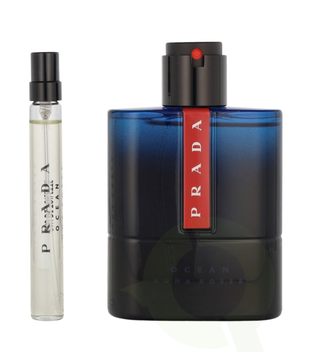 Prada Luna Rossa Ocean Set 110 ml Edt Spray 100ml/Edt Spray 10ml i gruppen HELSE OG SKJØNNHET / Gavesett / Gavesett for ham hos TP E-commerce Nordic AB (C92069)