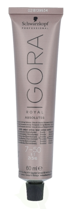 Schwarzkopf Igora Royal Absolutes Permanent Color Creme 60 ml 7-50 i gruppen HELSE OG SKJØNNHET / Hår & styling / Hårpleie / Hårfarge / Hårfarge & Fargebombe hos TP E-commerce Nordic AB (C92223)