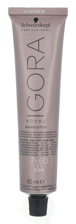 Schwarzkopf Igora Royal Absolutes Permanent Color Creme 60 ml 7-60 i gruppen HELSE OG SKJØNNHET / Hår & styling / Hårpleie / Hårfarge / Hårfarge & Fargebombe hos TP E-commerce Nordic AB (C92224)