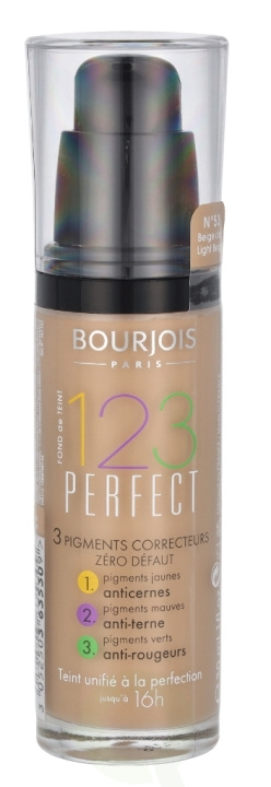 Bourjois 123 Perfect Flawless Complexion 16Hrs 30 ml #53 Beige Clair i gruppen HELSE OG SKJØNNHET / Makeup / Makeup ansikt / Foundation hos TP E-commerce Nordic AB (C92291)