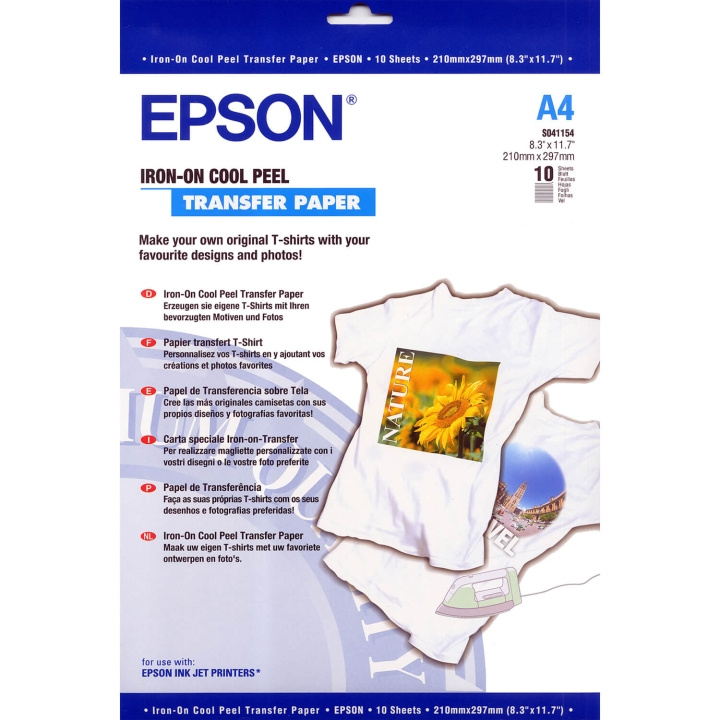 Epson A4 Iron-on-Transfer Paper A4 - 10 Sheets i gruppen Datautstyr / Skrivere og tilbehør / Blekk og toner / Blekkpatroner / Epson hos TP E-commerce Nordic AB (C92304)