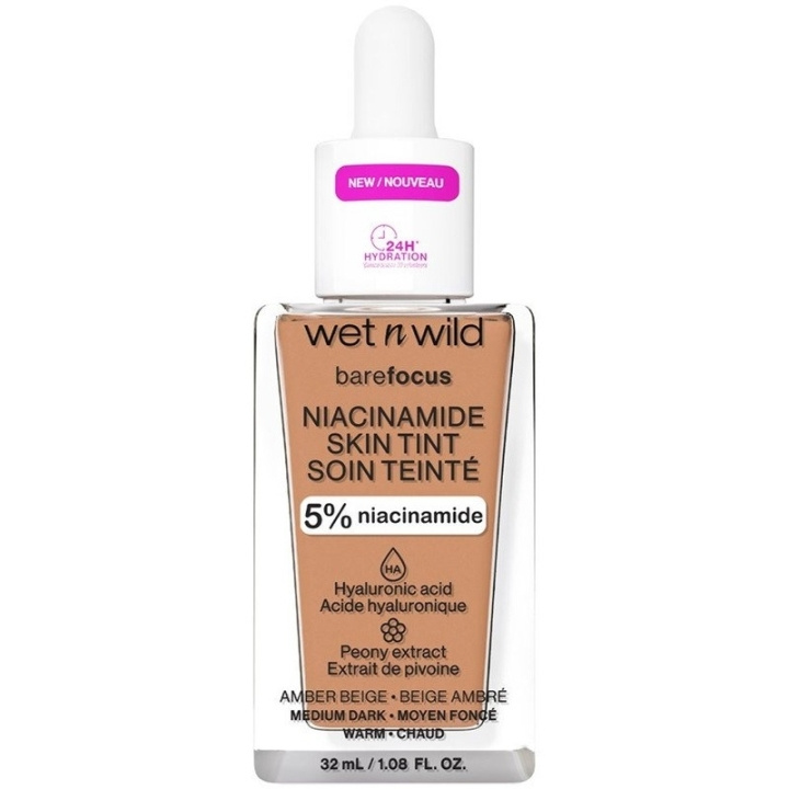 Wet n Wild Bare Focus Niacinamide Skin Tint 32ml - Amber Beige i gruppen HELSE OG SKJØNNHET / Makeup / Makeup ansikt / Foundation hos TP E-commerce Nordic AB (C92357)