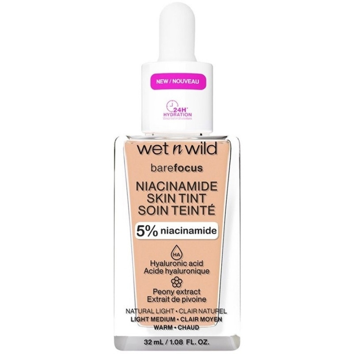 Wet n Wild Bare Focus Niacinamide Skin Tint 32ml - Light i gruppen HELSE OG SKJØNNHET / Makeup / Makeup ansikt / Foundation hos TP E-commerce Nordic AB (C92361)