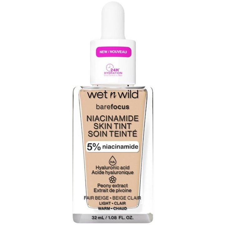 Wet n Wild Bare Focus Niacinamide Skin Tint 32ml - Fair Beige i gruppen HELSE OG SKJØNNHET / Makeup / Makeup ansikt / Foundation hos TP E-commerce Nordic AB (C92362)