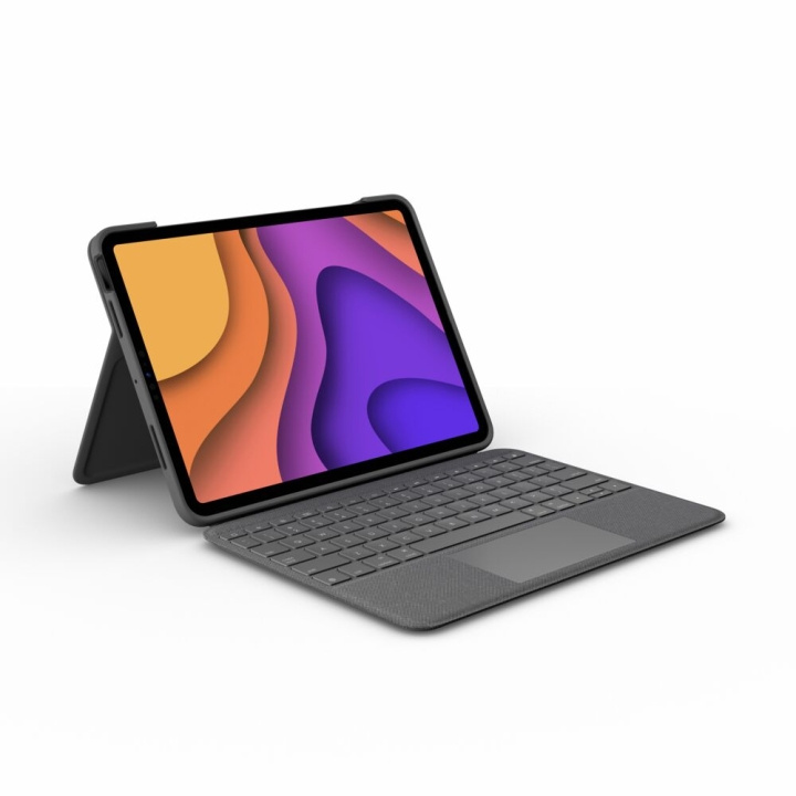 Logitech Folio Touch for iPad Air (4. generasjon) - OXFORD GREY - Nordic i gruppen SMARTTELEFON & NETTBRETT / Nettbrettbeskyttelse / Apple iPad hos TP E-commerce Nordic AB (C92447)