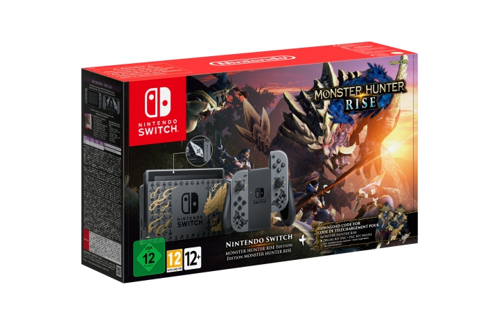 Nintendo Switch-konsoll (Monster Hunter Rise-pakke) i gruppen Elektronikk / TV-spill & tilbehør / Nintendo Switch / Spillkonsoller hos TP E-commerce Nordic AB (C92456)