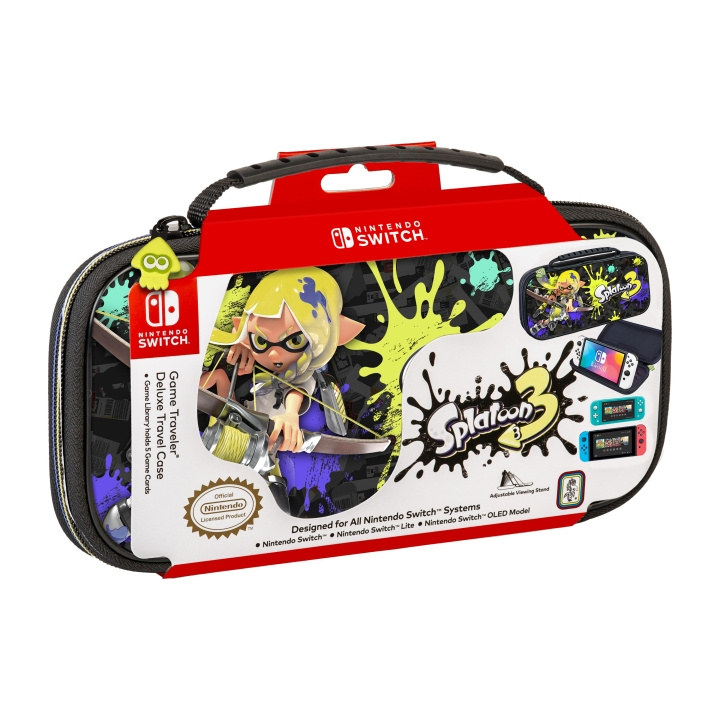 Nintendo Switch Deluxe reiseveske (Splatoon 3) i gruppen Elektronikk / TV-spill & tilbehør / Nintendo Switch / Tilbehør hos TP E-commerce Nordic AB (C92602)