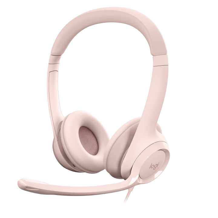 Logitech H390 Wired Headset for PC/Laptop, stereohodetelefoner med støyreduserende mikrofon, USB-A, ROSE i gruppen Datautstyr / GAMING / Headset hos TP E-commerce Nordic AB (C92700)