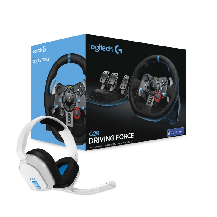 Logitech G29 Driving Force PS3/PS4/PS5 + Astro A10-hodesettpakke i gruppen Elektronikk / TV-spill & tilbehør / Sony PlayStation 5 hos TP E-commerce Nordic AB (C92921)