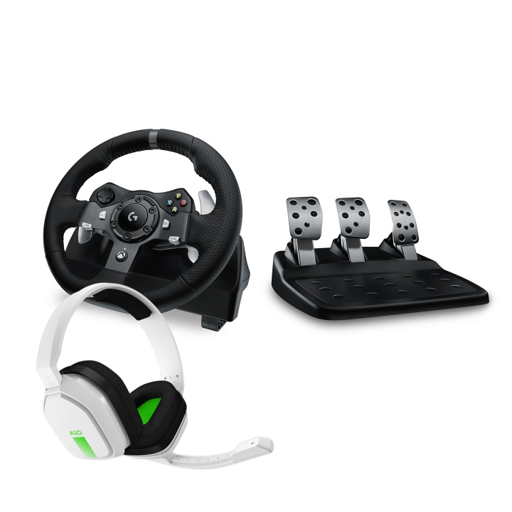 Logitech G920 Driving Force Racing Wheel inkl. Astro A10 Gaming Headset-pakke i gruppen Datautstyr / GAMING / Gaming-tilbehør hos TP E-commerce Nordic AB (C92929)