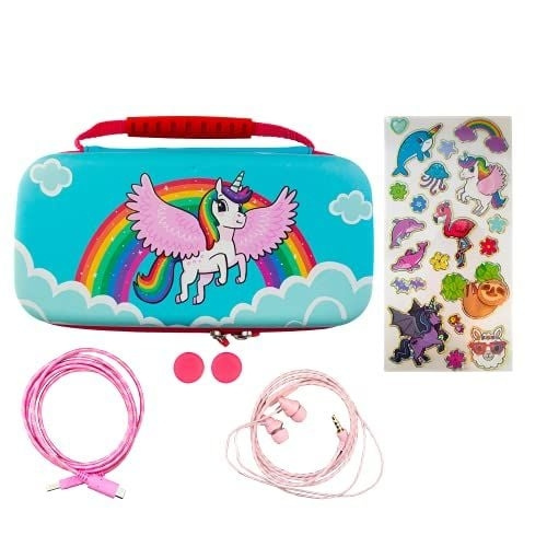 iMP TECH Over the Rainbow Unicorn Case 7-i-1 Switch Lite i gruppen Elektronikk / TV-spill & tilbehør / Nintendo Switch Lite hos TP E-commerce Nordic AB (C93029)