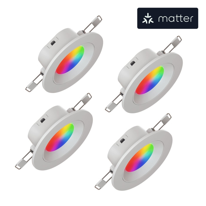 Nanoleaf Essentials Smart Downlight Matter - 4PK (NF080D02-4W3) i gruppen HJEM, HUS OG HAGE / Smarthus / Smart belysning hos TP E-commerce Nordic AB (C93046)