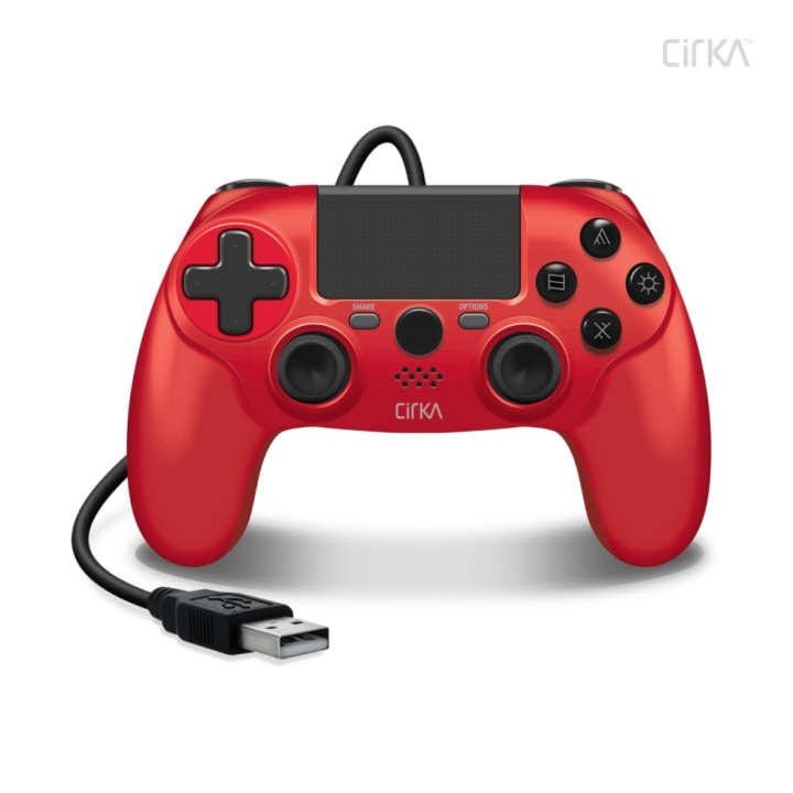 Hyperkin Nuforce kablet kontroller for PS4/ PC/Mac (rød) i gruppen Elektronikk / TV-spill & tilbehør / Sony PlayStation 4 hos TP E-commerce Nordic AB (C93088)