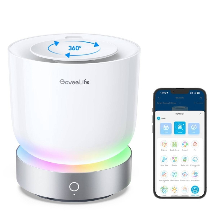 Govee life - Smart Aroma Diffuser RGBIC + hvit støy i gruppen HJEM, HUS OG HAGE / Smarthus / Smart belysning hos TP E-commerce Nordic AB (C93327)