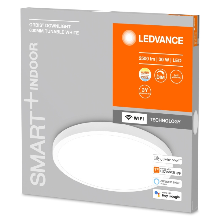 LEDVANCE Smart+ Downlight utenpåliggende - vendbar hvit 60 cm - Wi-Fi i gruppen HJEM, HUS OG HAGE / Smarthus / Smart belysning hos TP E-commerce Nordic AB (C93364)