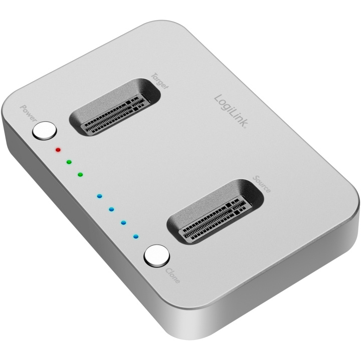 LogiLink Dubbel M.2 NVMe SSD-dockningsstation USB 3.2 Gen 2 i gruppen Datautstyr / PC-Komponenter / Harddisker / Adaptere og tilbehør hos TP E-commerce Nordic AB (C93478)