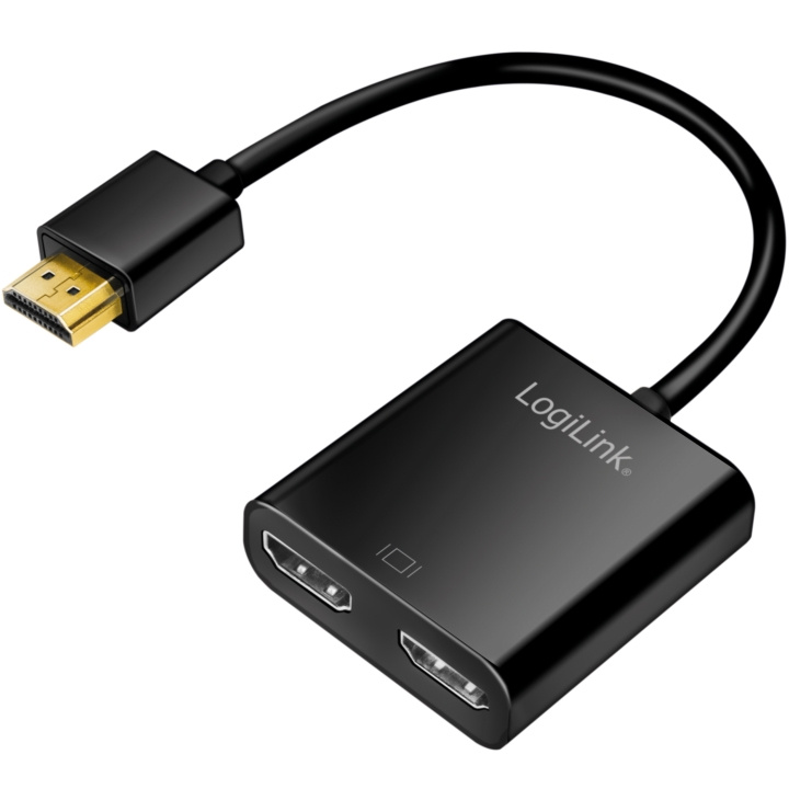 LogiLink HDMI-splitter 1 till 2 HDMI 2.0 4K/60Hz 18 Gbit/s i gruppen Elektronikk / Kabler og adaptere / HDMI / Adaptere hos TP E-commerce Nordic AB (C93487)