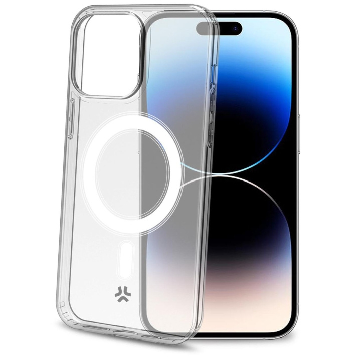 Celly Gelskinmag TPU Cover MagSafe-kompatibelt iPhone 15 Pro Transparent i gruppen SMARTTELEFON & NETTBRETT / Mobilbeskyttelse / Apple / iPhone 15 hos TP E-commerce Nordic AB (C93492)