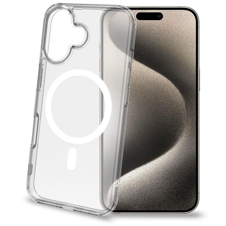 Celly Gelskinmag TPU Cover MagSafe-kompatibelt iPhone 16 Transparent i gruppen SMARTTELEFON & NETTBRETT / Mobilbeskyttelse / Apple / iPhone 16 hos TP E-commerce Nordic AB (C93501)