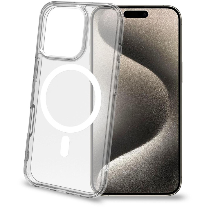 Celly Gelskinmag TPU Cover MagSafe-kompatibelt iPhone 16 Pro Transparent i gruppen SMARTTELEFON & NETTBRETT / Mobilbeskyttelse / Apple / iPhone 16 hos TP E-commerce Nordic AB (C93502)