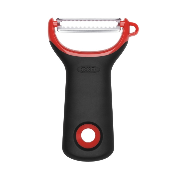 OXO Serrated Prep Peeler - Svart/Rød (X-11259000) i gruppen HJEM, HUS OG HAGE / Kjøkkenutstyr / Annet kjøkkenutstyr hos TP E-commerce Nordic AB (C93595)