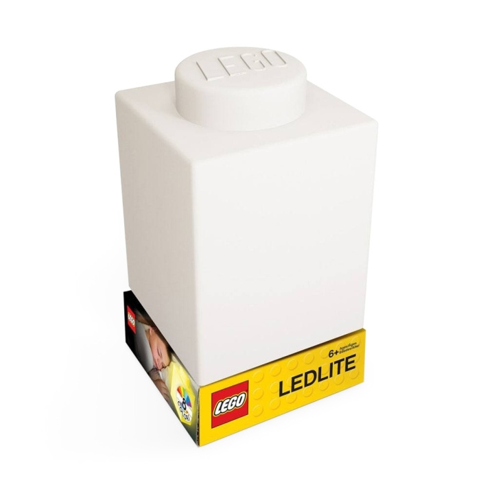 LEGO - Nattlys m/LED - Silikonkloss - Hvit i gruppen LEKER, BARN OG BABY / Barnerom / Belysning / Nattlamper hos TP E-commerce Nordic AB (C93645)