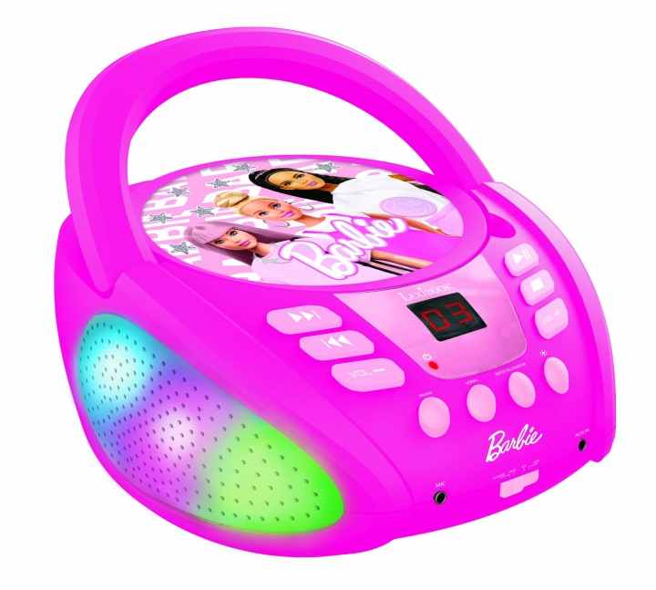 Lexibook Barbie Bluetooth CD-spiller med lyseffekter (RCD109BB) i gruppen Elektronikk / Lyd & Bilde / Hjemmekino, HiFi og bærbar / Bærbar musikkspiller / CD-Spillere hos TP E-commerce Nordic AB (C94186)