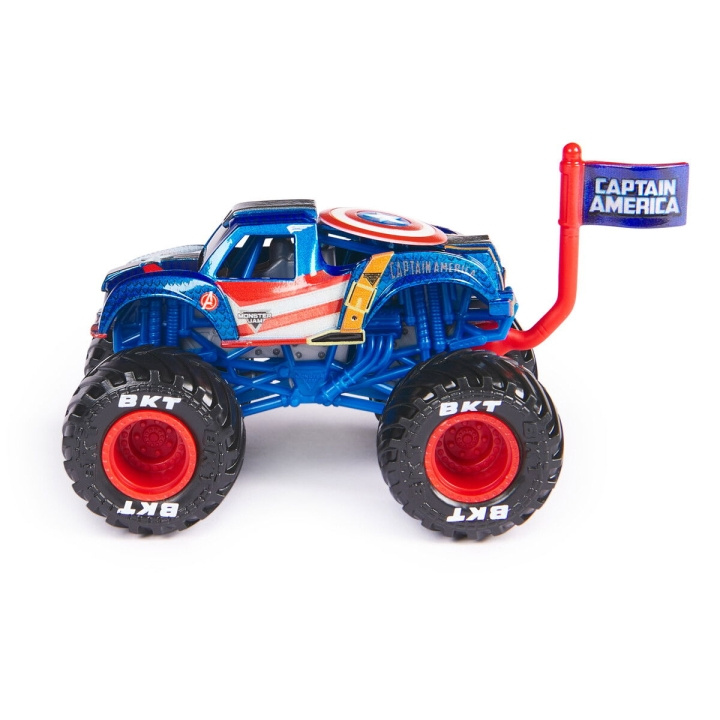 Monster Jam 1:64 Marvel Single-Captain America (6071333) i gruppen LEKER, BARN OG BABY / Leker / Lekebiler hos TP E-commerce Nordic AB (C94213)