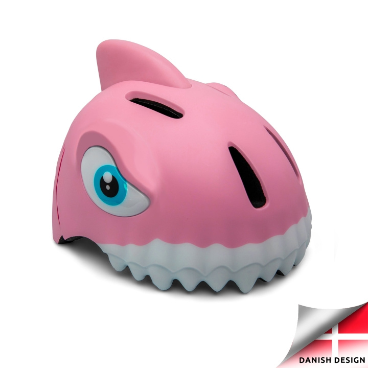 Crazy Safety Shark sykkelhjelm - rosa (49-55 cm) (100501-02-01) i gruppen SPORT, FRITID & HOBBY / Sportsutstyr / Sykkeltilbehør / Hjelmer hos TP E-commerce Nordic AB (C94250)