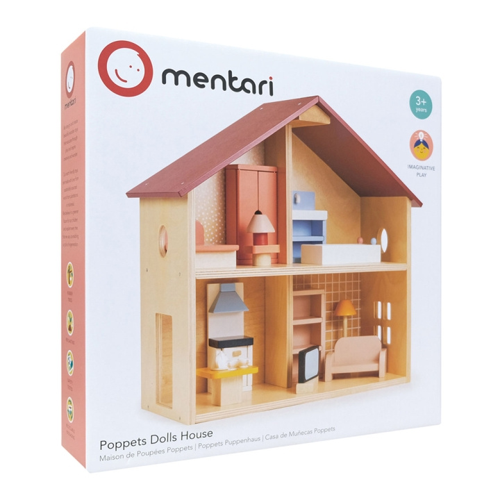 Mentari Dukkehus med møbler - Poppets House - (MT7601) i gruppen LEKER, BARN OG BABY / Leker / Lekesett hos TP E-commerce Nordic AB (C94371)