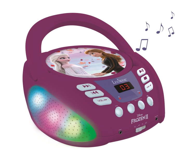 Lexibook Disney Frozen - Bluetooth CD-spiller (RCD109FZ) i gruppen Elektronikk / Lyd & Bilde / Hjemmekino, HiFi og bærbar / Bærbar musikkspiller / CD-Spillere hos TP E-commerce Nordic AB (C94503)