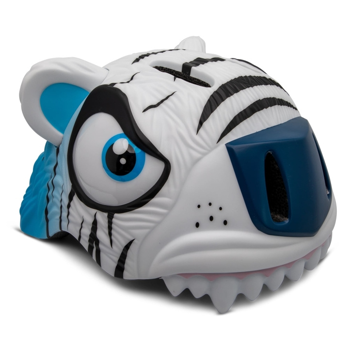 Crazy Safety Tiger sykkelhjelm - hvit (49-55 cm) (100101-03-01) i gruppen SPORT, FRITID & HOBBY / Sportsutstyr / Sykkeltilbehør / Hjelmer hos TP E-commerce Nordic AB (C94513)