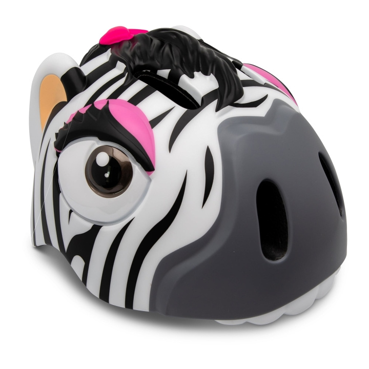 Crazy Safety Zebra sykkelhjelm - svart/hvit (49-55 cm) (100901-01-01) i gruppen SPORT, FRITID & HOBBY / Sportsutstyr / Sykkeltilbehør / Hjelmer hos TP E-commerce Nordic AB (C94514)