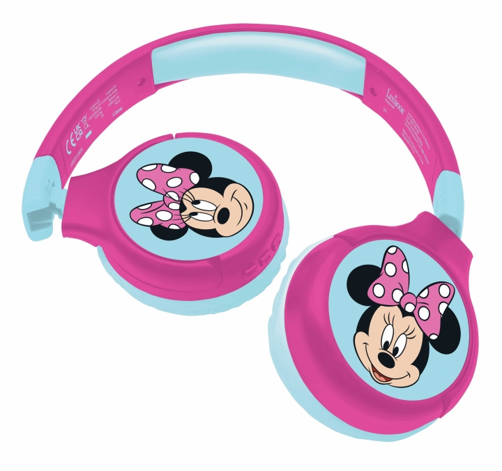 Lexibook Disney Minnie Mouse - 2 i 1 sammenleggbare hodetelefoner (HPBT010MN) i gruppen Elektronikk / Lyd & Bilde / Hodetelefoner & Tilbehør / Hodetelefoner hos TP E-commerce Nordic AB (C94528)