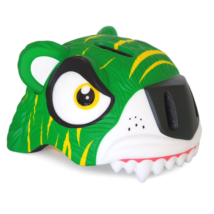 Crazy Safety Tiger sykkelhjelm - grønn (49-55 cm) (100101-02-01) i gruppen SPORT, FRITID & HOBBY / Sportsutstyr / Sykkeltilbehør / Hjelmer hos TP E-commerce Nordic AB (C94574)