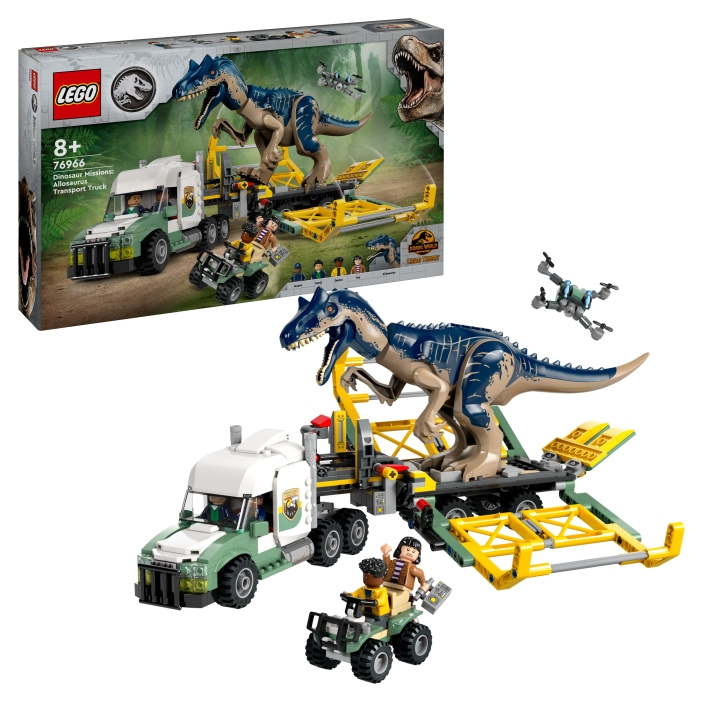 LEGO Jurassic World - Dinosauroppdrag: Allosaurus-transportbil (76966) i gruppen LEKER, BARN OG BABY / Leker / Byggeleker / Lego hos TP E-commerce Nordic AB (C94580)