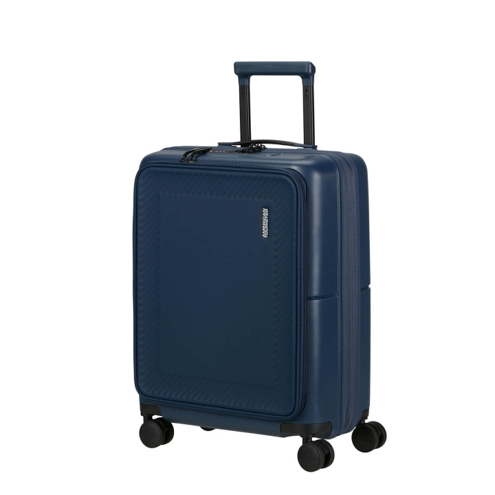 American Tourister Koffert DashPop Spinner 55/23 Front Pocket Laptop Midnight Blue i gruppen SPORT, FRITID & HOBBY / Reise / Kofferter hos TP E-commerce Nordic AB (C94701)