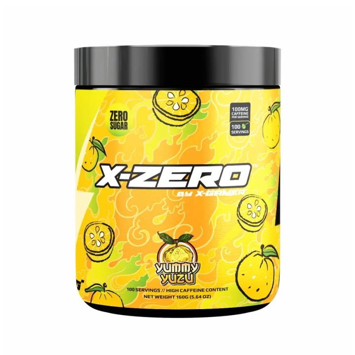 X-GAMER Energidrikkpulver X-Zero 160 gram Yummy Yuzu i gruppen Datautstyr / GAMING / Energidrikke for gamere hos TP E-commerce Nordic AB (C94703)